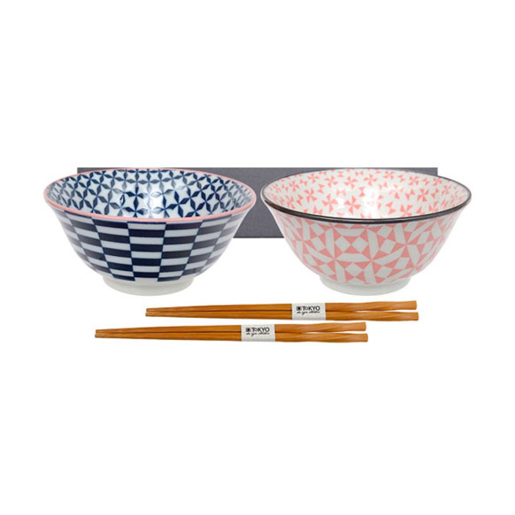 BOL PORCELANA 15 CM GEO EC+ PALILLOS